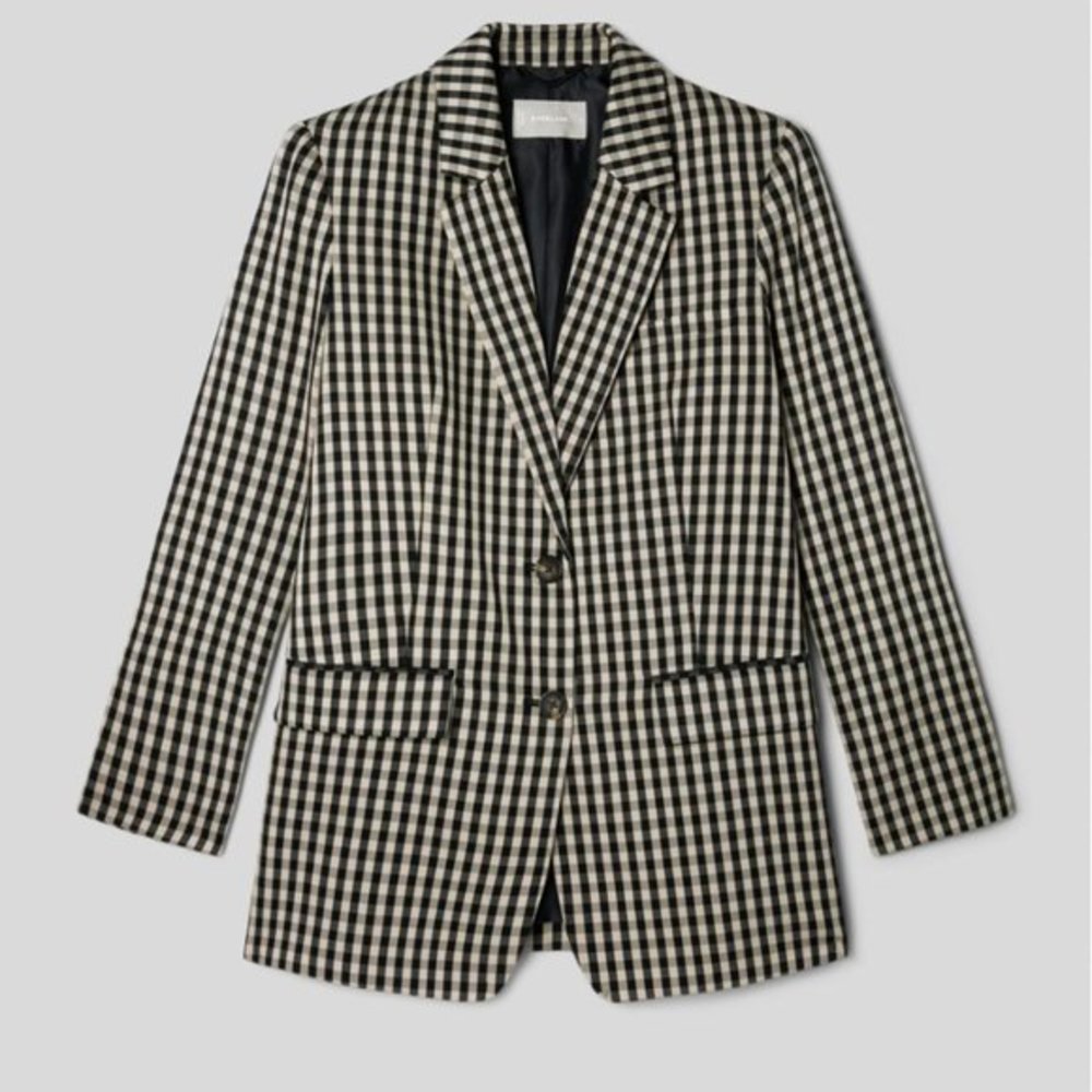 *last day* NWOT Everlane The TENCEL™ Oversized Blazer in Khaki/Black Size 6